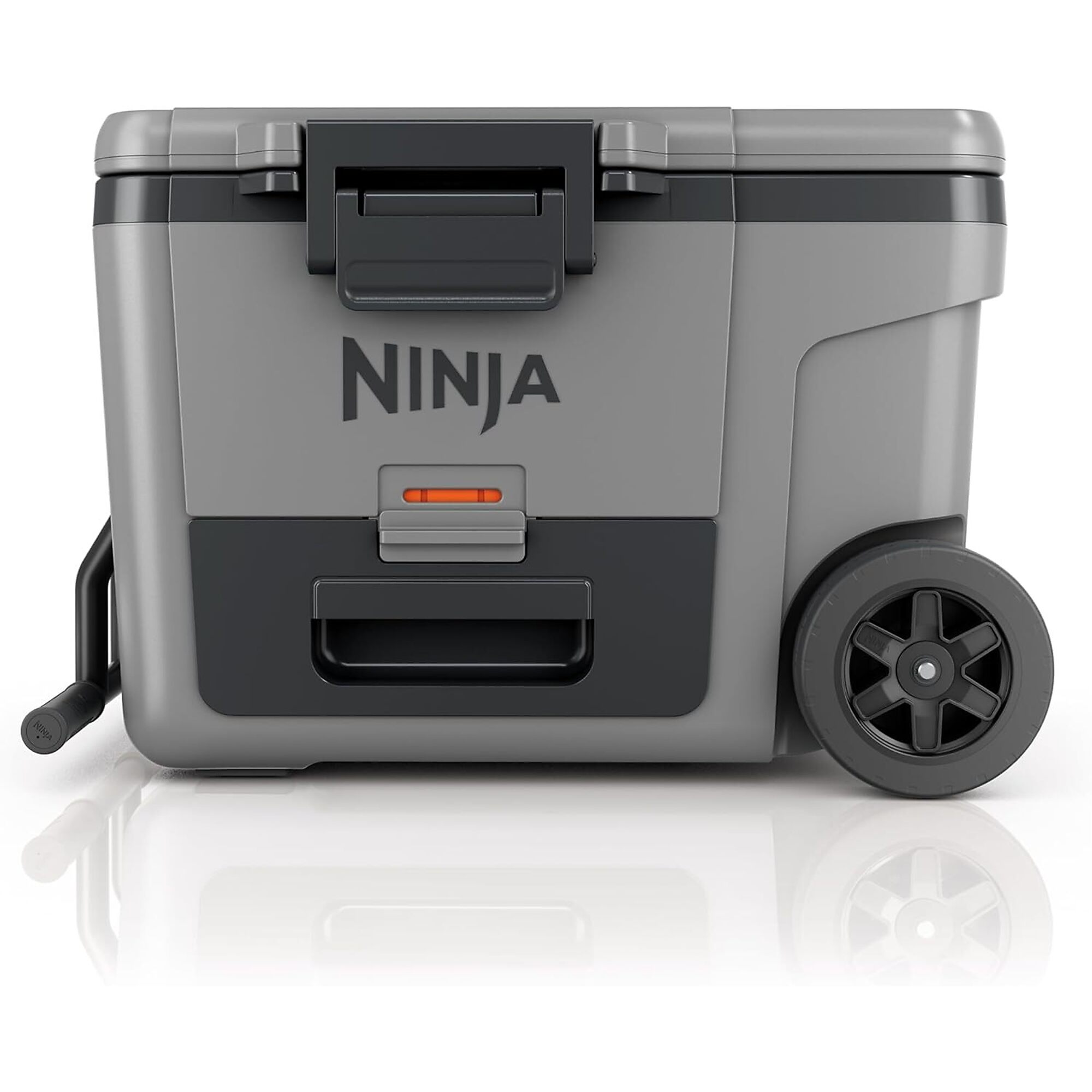 Ninja FrostVault 45-Qt. Wheeled Cooler with FrostVault Dry Zone, All-Terrain Wheels, Heavy-Duty Insulation, Slate Gray, Model# FB245GY